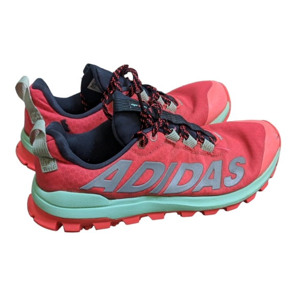 Adidas Vigor TR 6 running training trail tread sneakers neon coral pink EUC 7 - Picture 2 of 8